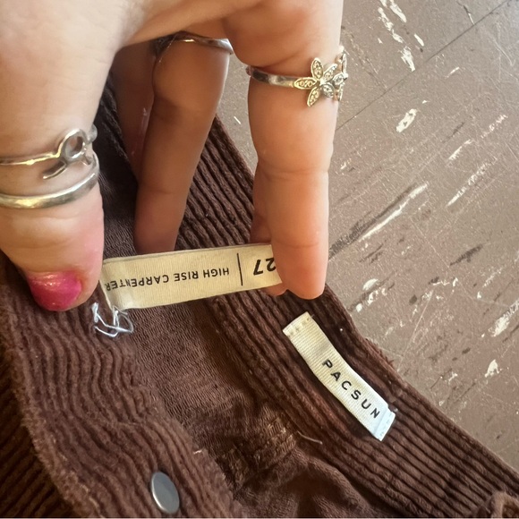 PacSun High Rise Brown Corduroy Pants - Picture 4 of 6